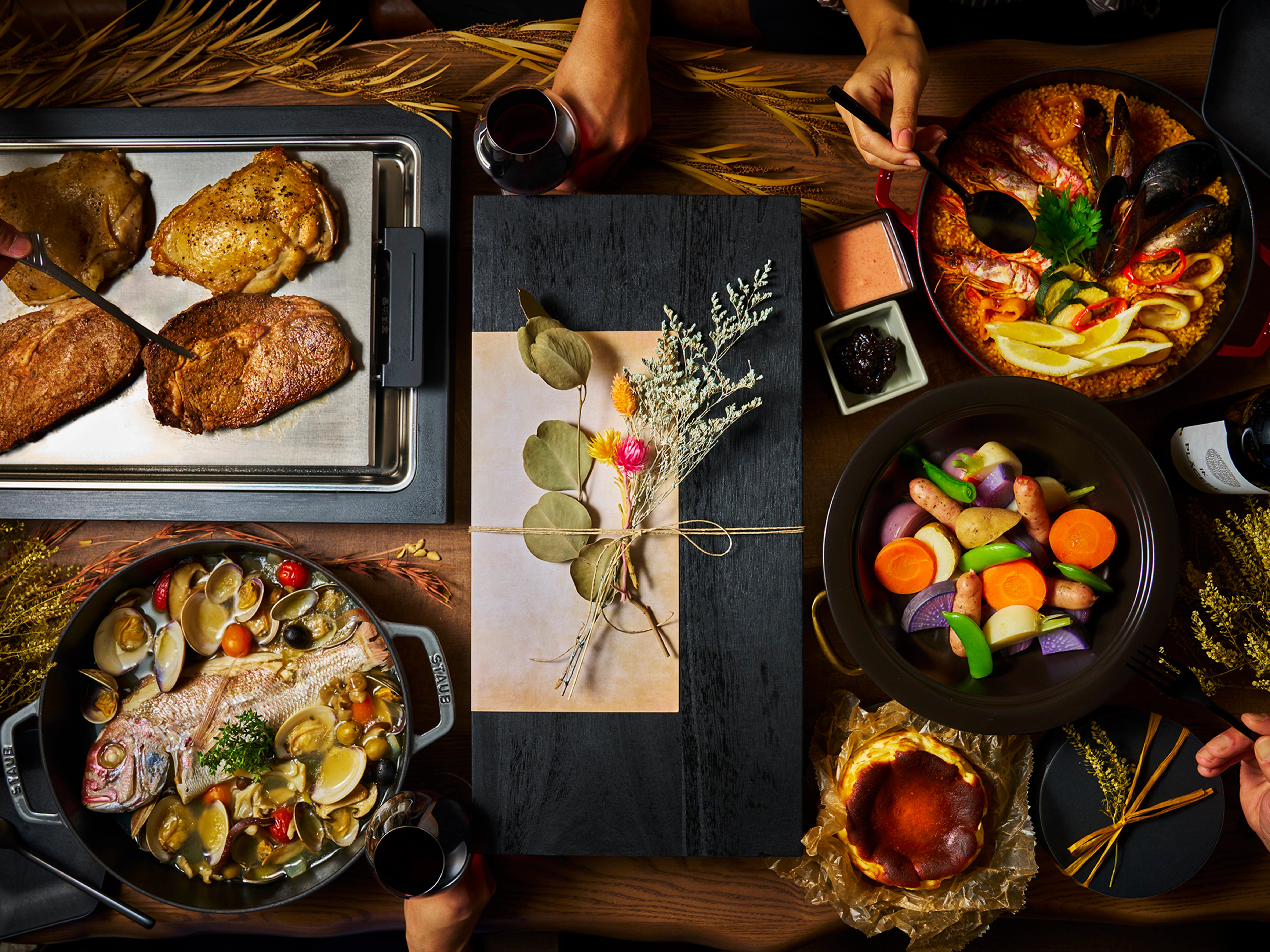 お部屋に戻り、夕食の準備