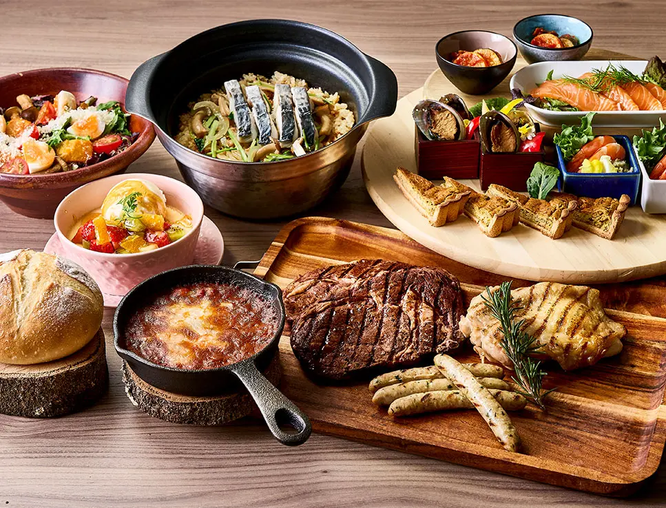 アミューズから楽しめるフルコースのBBQメニュー